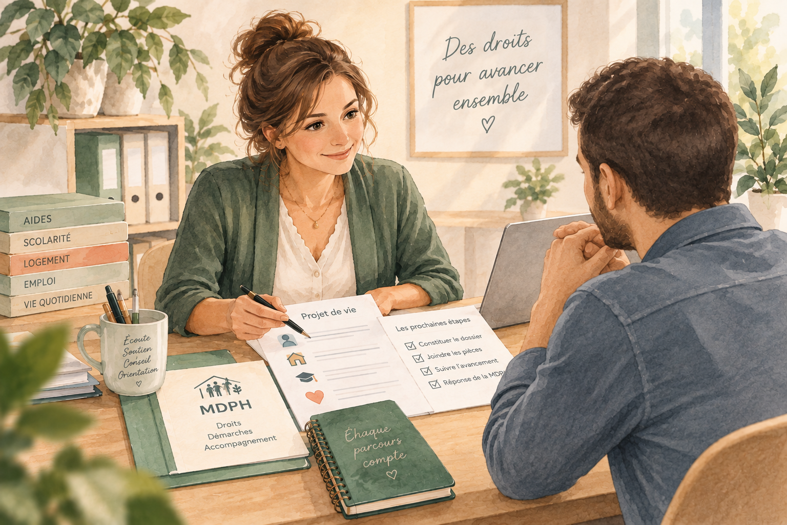Accompagnement d’un homme dans la préparation de son dossier MDPH